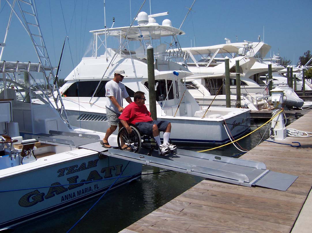 wheelchair boarding ramp